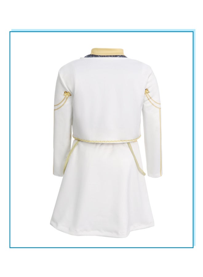 KPop Demon Hunters Zoey K-Pop Demon Hunters Cosplay Costume with Cropped Jacket and Skirt Set, Idol-Inspired Performance Outfit for Fans, Stage Shows and Costume Parties 11to13 years 150cm - Image 4